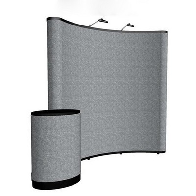 8' Curved Show 'N Rise Floor Display Kit (Fabric)