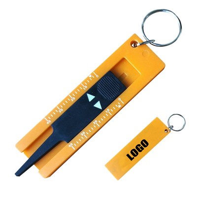 Dual Tread Depth Gauge Key Ring