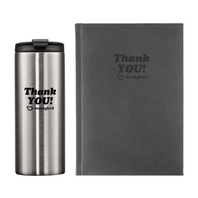 Eccolo® Symphony Journal/Renzi Tumbler Gift Set - Gray