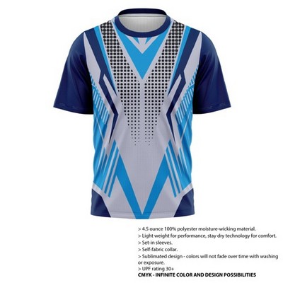 Full Sublimation Short Sleeve Performance T-Shirt - UPF DriFit - Men's, Women's, Kids'