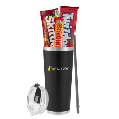 Promo Revolution - 20 Oz. Dual Walled Vacuum Sealed Tumbler w/Straw Gift Set