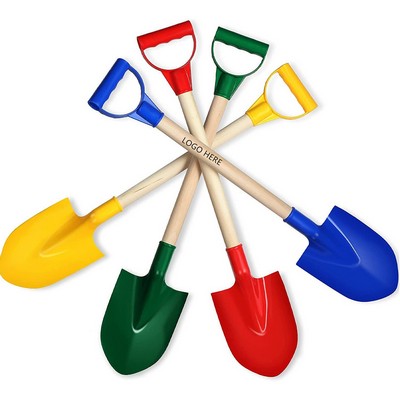 Kids Wooden Sand Shovels with Plastic Spade