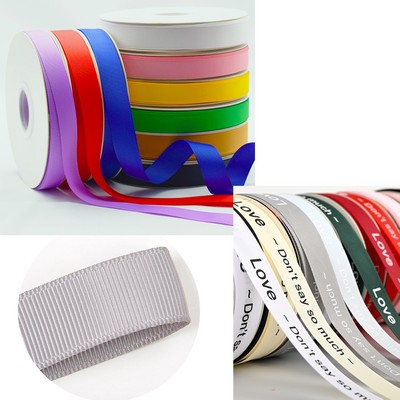 3/4"W Silkscreen Printed Grosgrain Polyester Ribbon