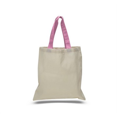 Cotton Tote Bag Natural Body with Color Handles