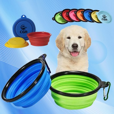 Travel-Friendly Portable Pet Dish with Clip