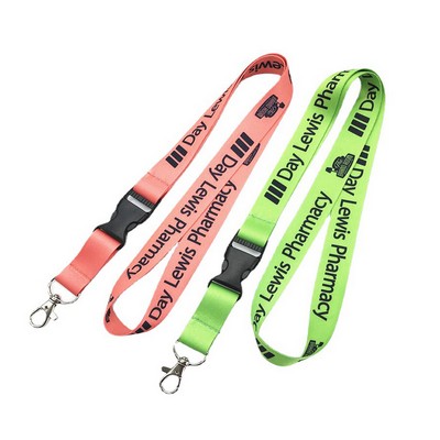 3/4" Polyester Lanyards w/Safety Buckle Release