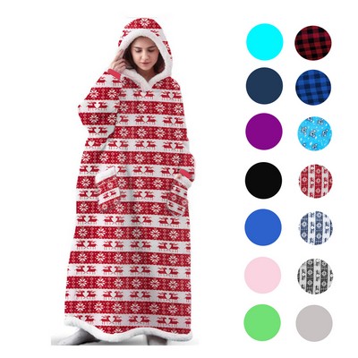 Comfy Microfiber Sherpa Wearable Blanket And Mat