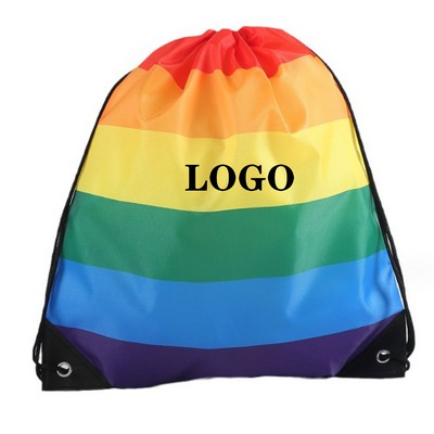 Rainbow Pride Drawstring Backpack