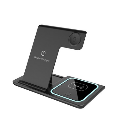 Wireless Charger 3-in-1 Qi Quick Charging Docking Station