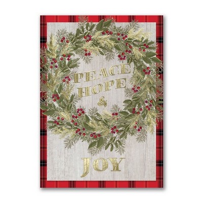 Joy In Plaid Holiday Card