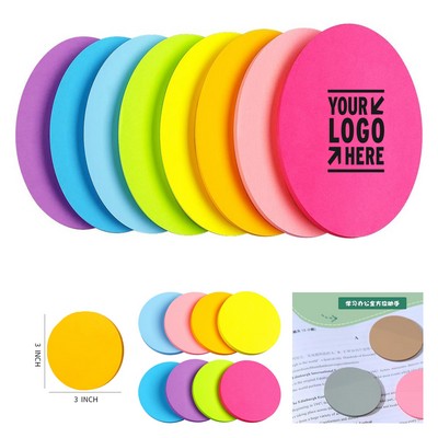 3 x 3 Inch 75 Sheets Round Sticky Notes