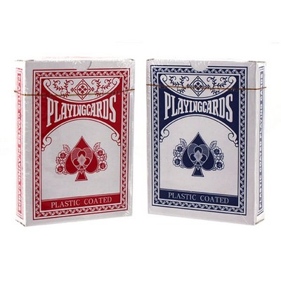 Playing Card Decks - Blue, Red, Plastic (Case of 1)