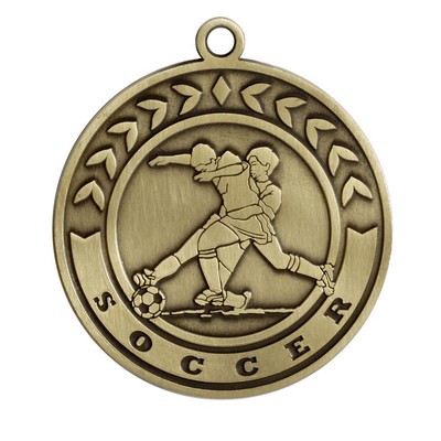 2" Soccer Stock Die Cast Medal