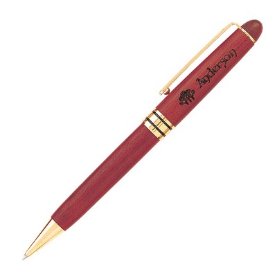 Terrific Timber-1 Ballpoint Pen w/Gold & Black Trim