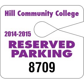 .035" Jumbo White Polyethylene Hang Tag Parking Permit