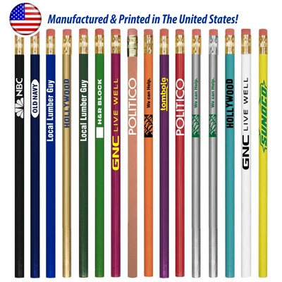 Union Printed - USA Wooden Pencil with 1-color Logo