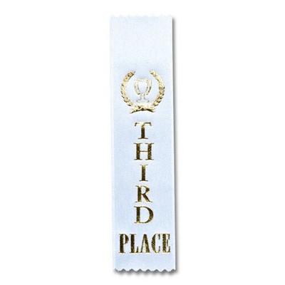 2"x8" 3rd Place Stock Lapel Award Ribbon