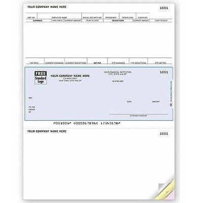 Laser Payroll Check - 1 Part