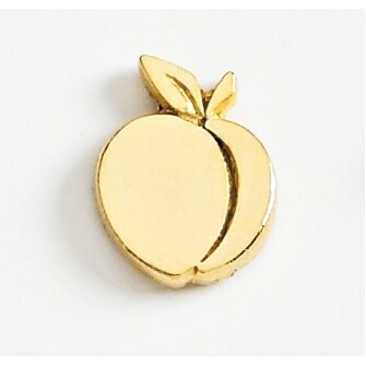 Flat Peach Marken Design Cast Lapel Pin (Up to 5/8")