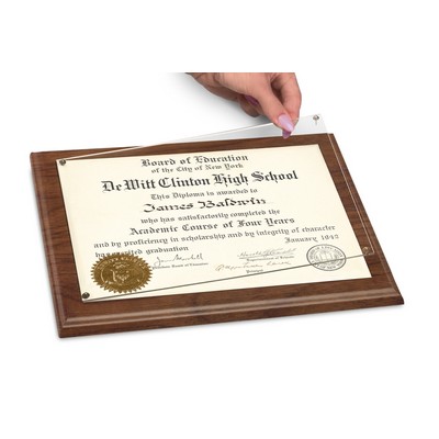 Walnut Composite Certificate Plaque Kit