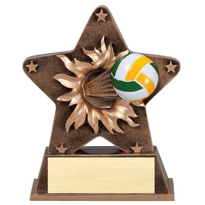 Volleyball Starburst Resin Award