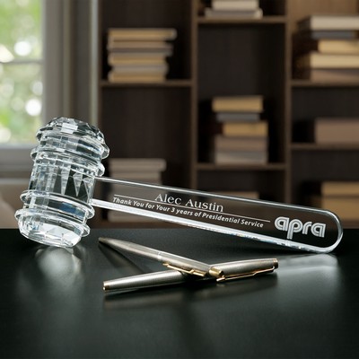 Crystal Gavel 9-1/4" W