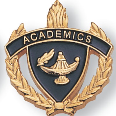 1" Enameled Academics Award Pin