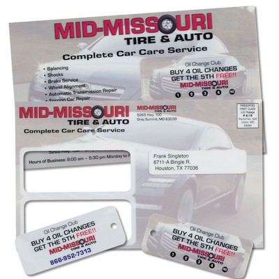 Laminated Mail Card w/Two Key Tags (4½"x7½")