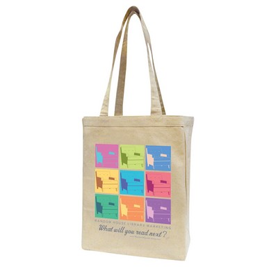 Natural Cotton Canvas Tote Bag w/ Full Gusset - Overseas (11"x14"x5")