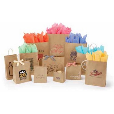 Recycled Natural Kraft Paper Shopping Bag (8"x 5"x 8")