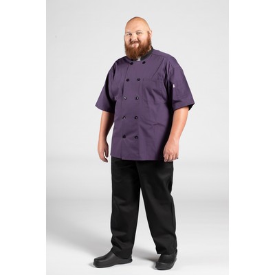 Black Traditional Chef Pants w/2" Elastic Waist (4XL-6XL)