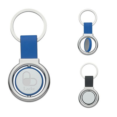 Circular Metal Spinner Key Tag