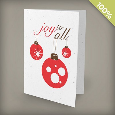 A6 100% Plantable Personalized Joy Holiday Card