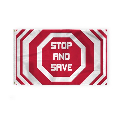 Stop and Save Flags 3x5 foot