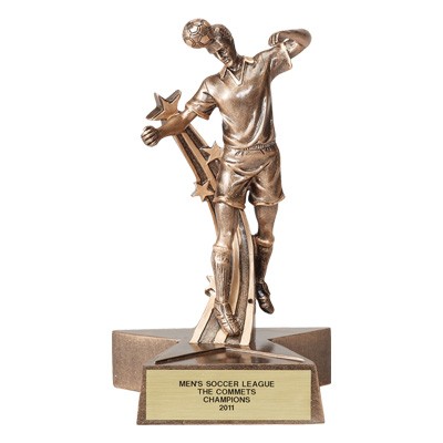 Male Resin Soccer Trophy