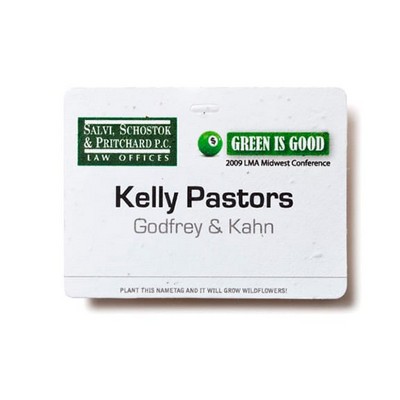 Seed Paper Name Badge