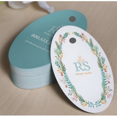 Full Color Oval Hang Gift Tag