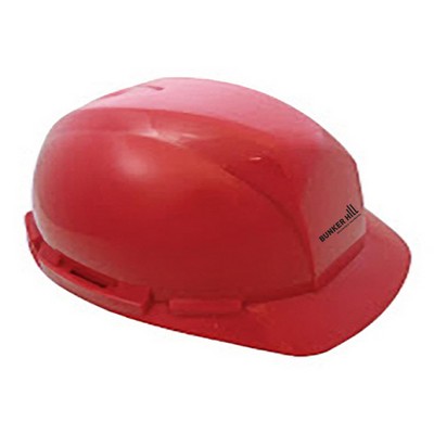 Red hard hat, six point pin lock suspension