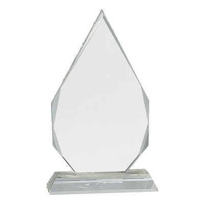 9" Crystal Diamond on Clear Pedestal Base