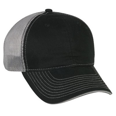 Sandwich Visor w/Plastic Snap Closure Mesh Back Cap