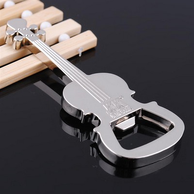 Violin Shaped Bottle Opener Key Chain