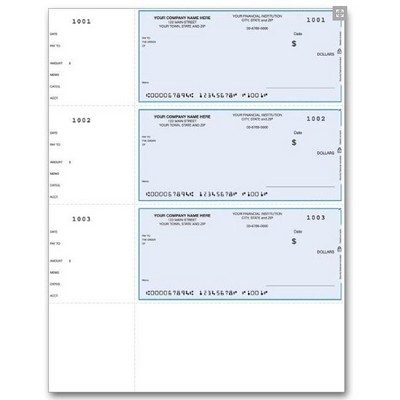 Unlined Laser Wallet Check (1 Part)