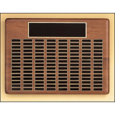 Solid Walnut Perpetual Plaque, 22 x 30", 96 plates