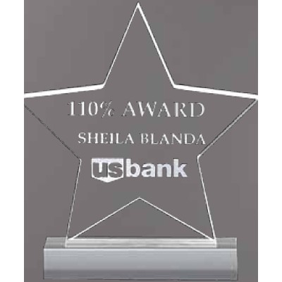 Large Clear Acrylic Star Award