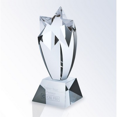 Rising Star Award on Slant Clear Base, 9"H