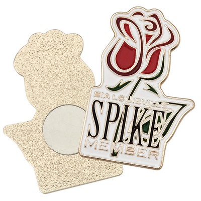 Custom Lapel Pin Die Struck with Soft Enamel & Magnet Backing (1-1/4")