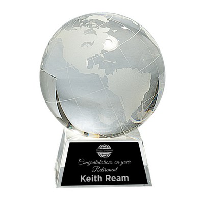 5 1/2" Crystal Globe on Clear Base