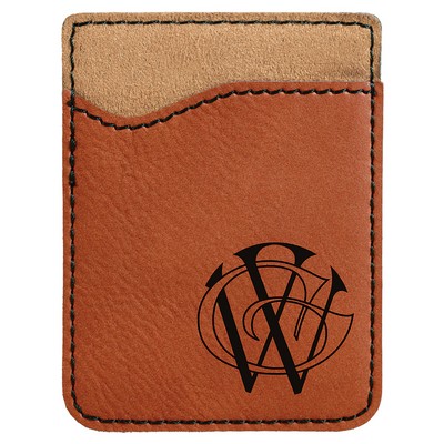 Leatherette Phone Wallet - Rawhide