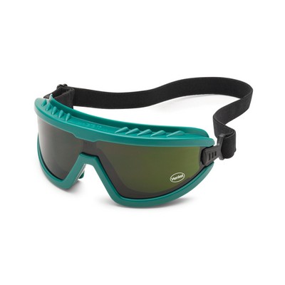 Black lens, green frame, Wheelz IR safety goggles