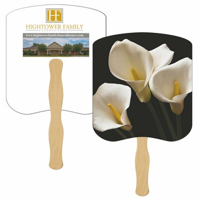 Lilies Hand Fan Full Color (2 Sides)